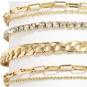 Ankle Bracelets Set for Women Gold Boho Beach Anklet Chain Adjustable Foot